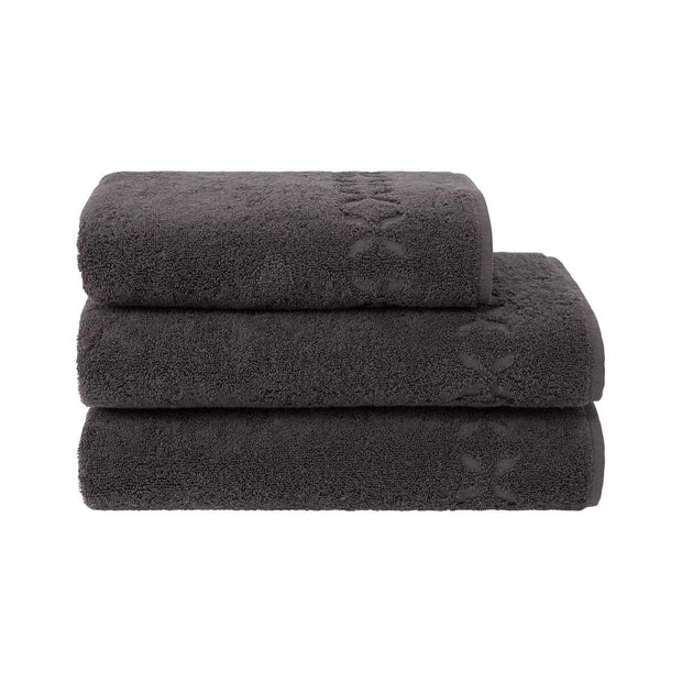Nature Hand Towel 22x39 - set of 2 Bath Linens Yves Delorme Ardoise 