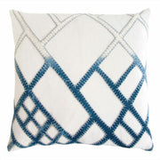 Net Applique Pillow 22" Decorative Pillow Kevin O'Brien Azul 