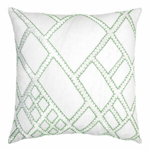 Net Applique Pillow 22" Decorative Pillow Kevin O'Brien Grass 