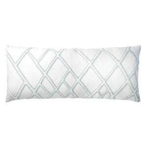 Net Applique Pillow 22" Decorative Pillow Kevin O'Brien Robins Egg 