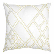 Net Applique Pillow 22" Decorative Pillow Kevin O'Brien Yellow 