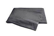 Nocturne Full/Queen Flat Sheet Bedding Style Matouk Charcoal 