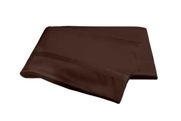Nocturne Full/Queen Flat Sheet Bedding Style Matouk Chocolate 