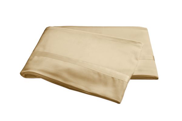 Nocturne Full/Queen Flat Sheet Bedding Style Matouk Honey 