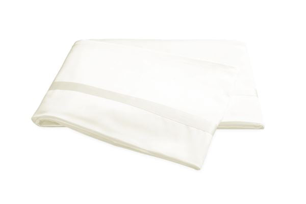 Nocturne Full/Queen Flat Sheet Bedding Style Matouk Ivory 