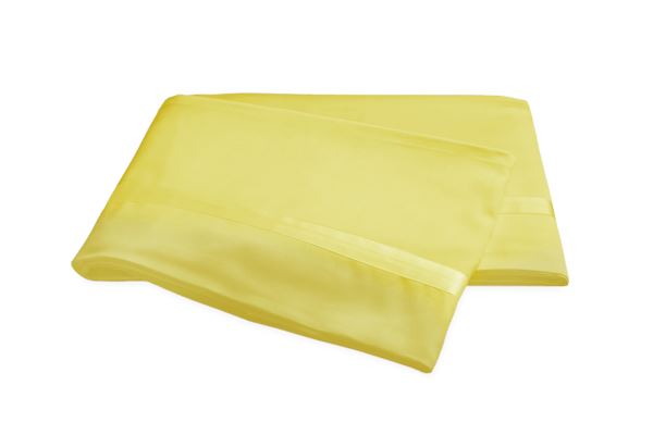 Nocturne Full/Queen Flat Sheet Bedding Style Matouk Lemon 