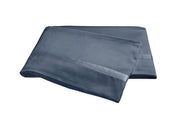 Nocturne Full/Queen Flat Sheet Bedding Style Matouk Steel Blue 