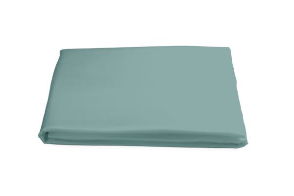 Nocturne King Fitted Sheet Bedding Style Matouk Aquamarine 