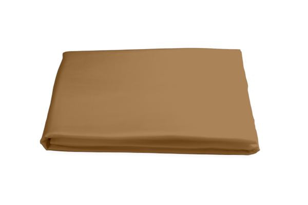 Nocturne King Fitted Sheet Bedding Style Matouk Bronze 