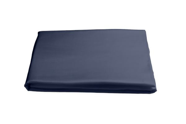 Nocturne King Fitted Sheet Bedding Style Matouk Navy 