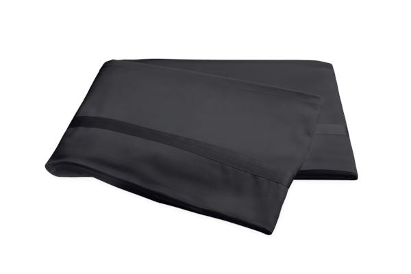 Nocturne King Flat Sheet Bedding Style Matouk Black 