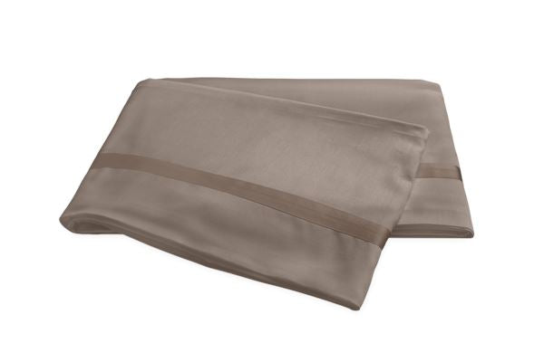 Nocturne King Flat Sheet Bedding Style Matouk Mocha 
