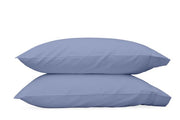 Nocturne King Pillowcase- Single Bedding Style Matouk Azure 