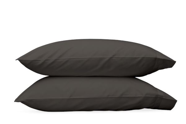 Nocturne King Pillowcase- Single Bedding Style Matouk Charcoal 