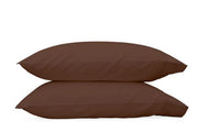 Nocturne King Pillowcase- Single Bedding Style Matouk Chocolate 