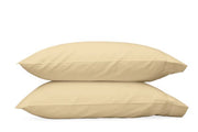 Nocturne King Pillowcase- Single Bedding Style Matouk Honey 