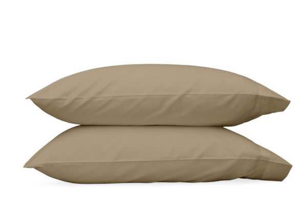 Nocturne King Pillowcase- Single Bedding Style Matouk Khaki 