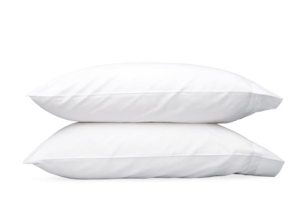 Nocturne King Pillowcase- Single Bedding Style Matouk White 