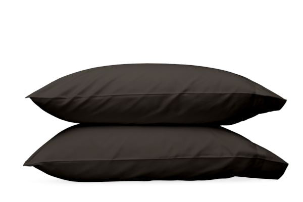 Nocturne Standard Pillowcase- Single Bedding Style Matouk Black 