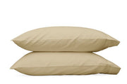 Nocturne Standard Pillowcase- Single Bedding Style Matouk Champagne 