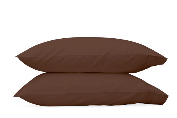 Nocturne Standard Pillowcase- Single Bedding Style Matouk Chocolate 
