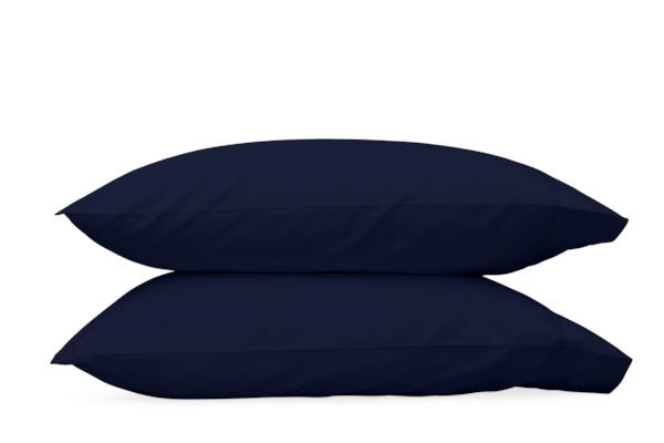 Nocturne Standard Pillowcase- Single Bedding Style Matouk Navy 