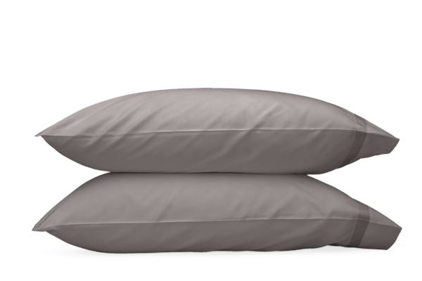 Nocturne Standard Pillowcase- Single Bedding Style Matouk Platinum 
