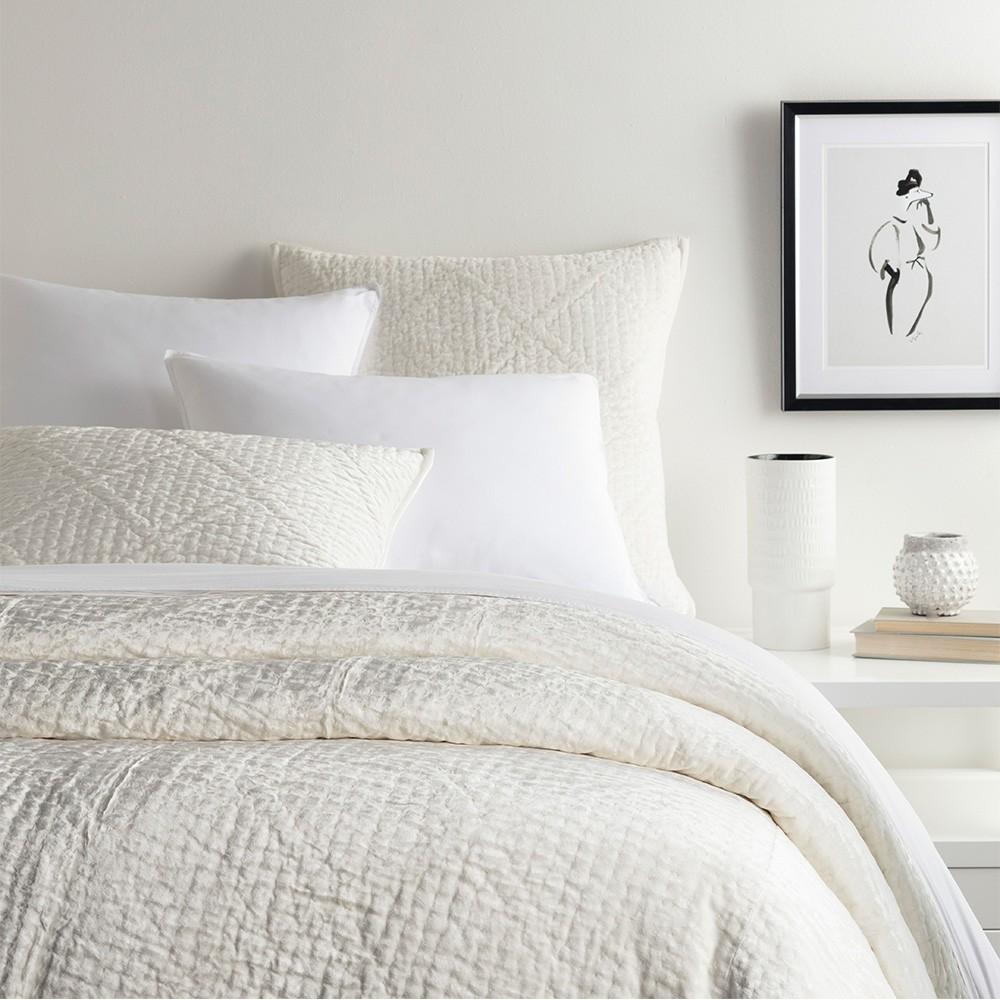 Parisienne Velvet Quilted Standard Sham Bedding Style Pine Cone Hill 