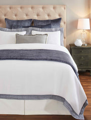 Parker Queen Duvet Cover Bedding Style Orchids Lux Home Navy 