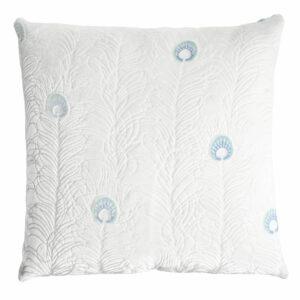 Peacock Feather 14x20 Decorative Pillow Kevin O'Brien White 