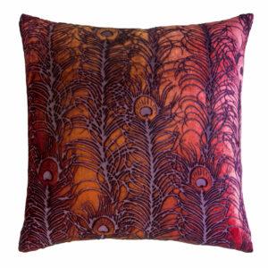 Peacock Feather 14x20 Decorative Pillow Kevin O'Brien Wildberry 