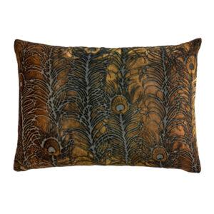 Peacock Feather 16" x 36" Decorative Pillow Kevin O'Brien Copper Ivy 