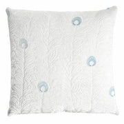Peacock Feather 26" Decorative Pillow Kevin O'Brien White 