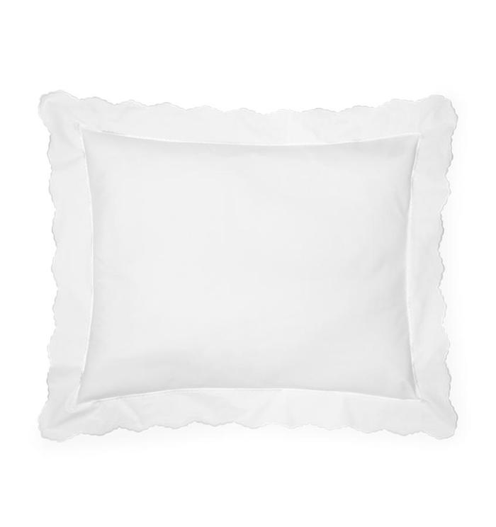 Pettine Euro Sham Bedding Style Sferra White White 