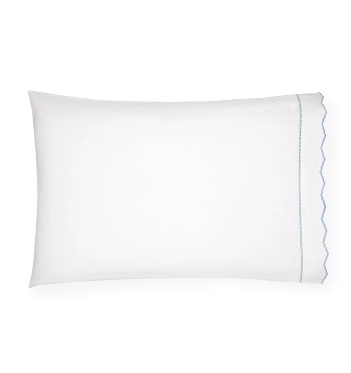 Pettine King Pillowcase - pair Bedding Style Sferra White Sky 