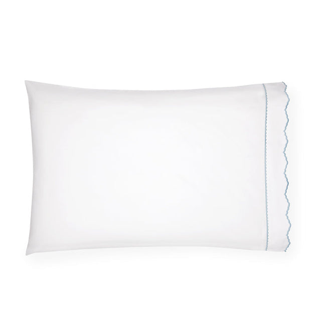 Pettine King Pillowcase - pair Bedding Style Sferra White Sky 