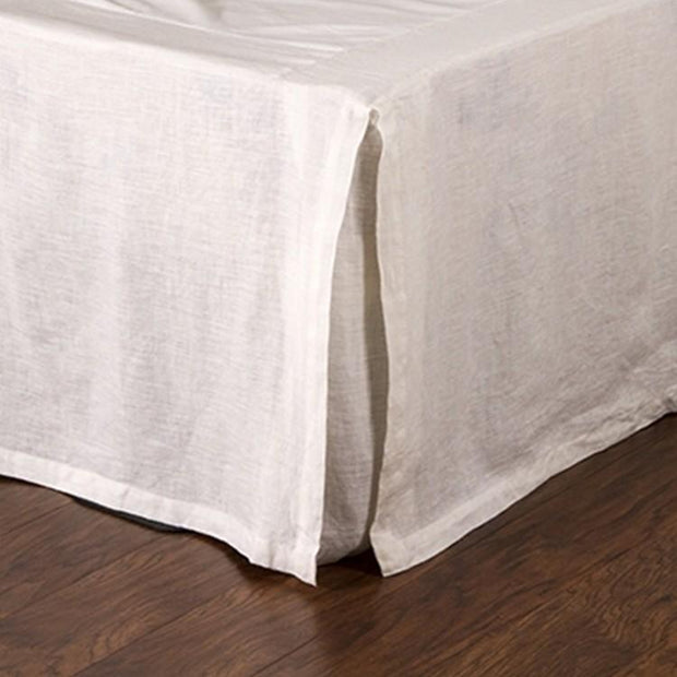 Pleated Linen Cal King Bedskirt Bedding Style Pom Pom at Home 
