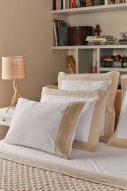 Pleated Linen King Pillowcases - pair Bedding Style Bovi 