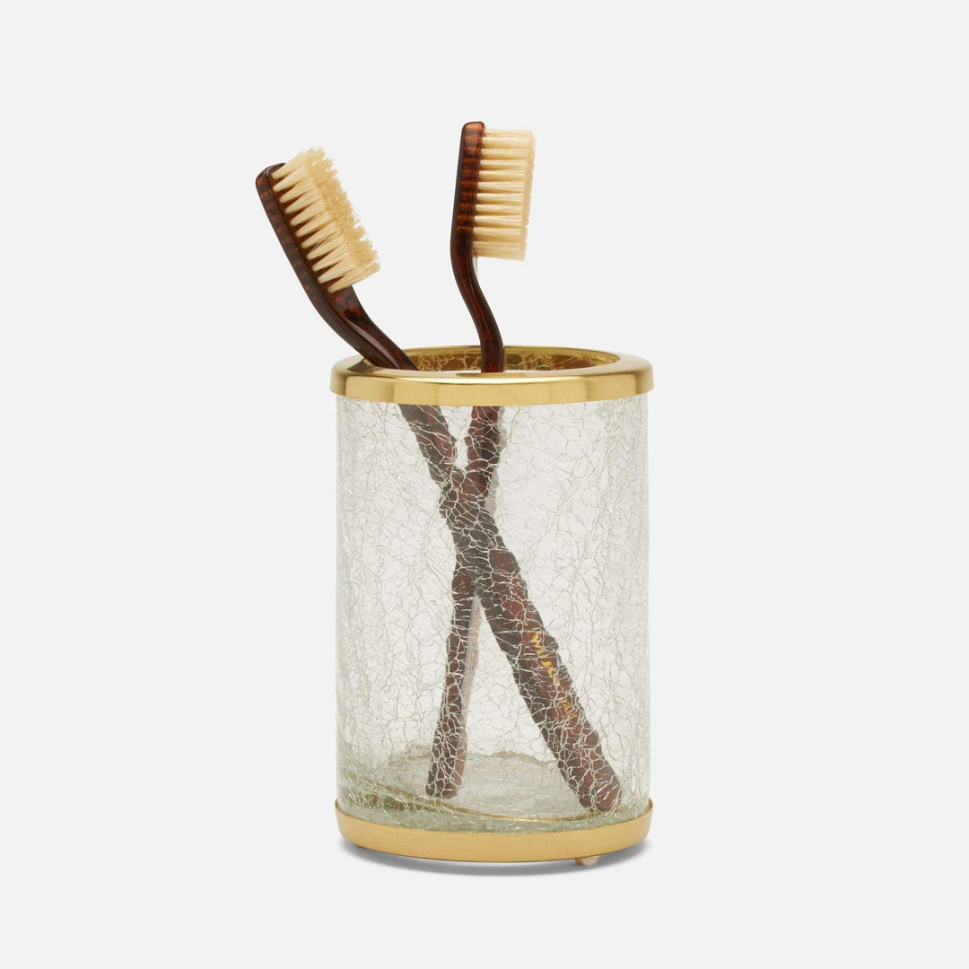 Pomaria Brush Holder Bath Accessories Pigeon & Poodle Gold 