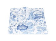 Pomegranate Linen Full/Queen Duvet Cover Bedding Style Matouk Porcelain Blue 