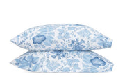 Pomegranate Linen Standard Pillowcases - pair Bedding Style Matouk Porcelain Blue 