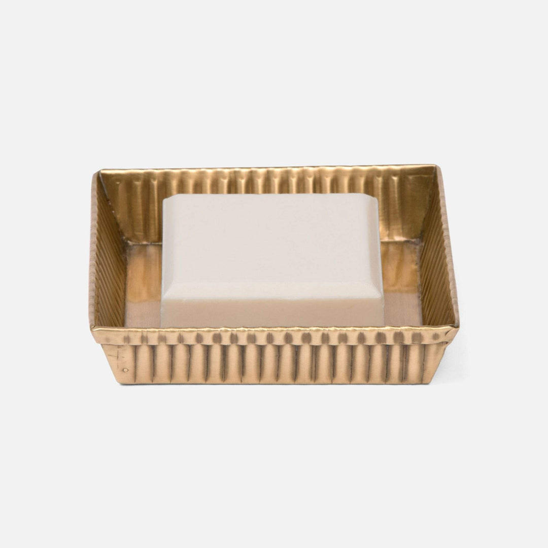 Redon Square Soap Dish Bath Accessories Pigeon & Poodle Antique Brass 