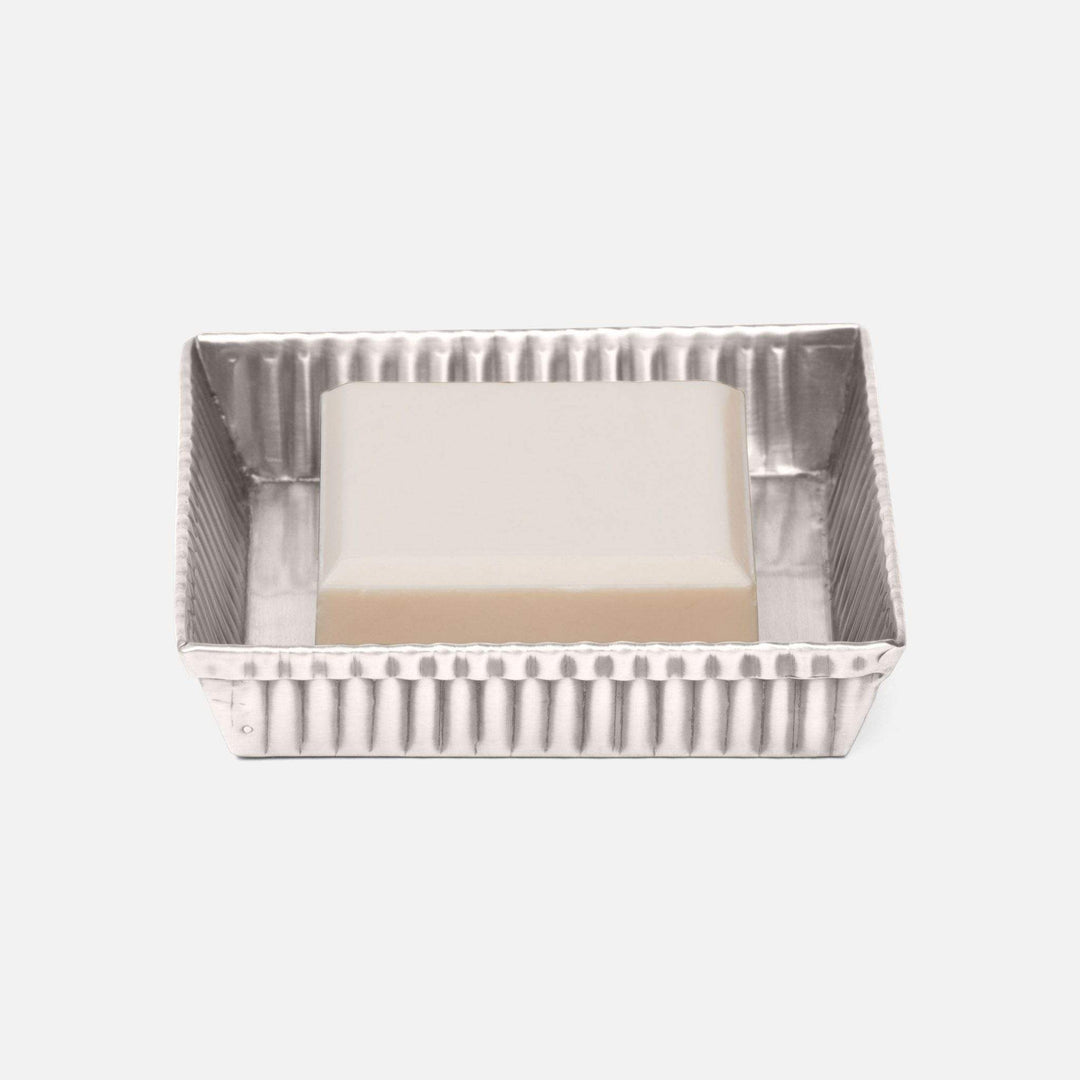 Redon Square Soap Dish Bath Accessories Pigeon & Poodle Shiny Nickel 