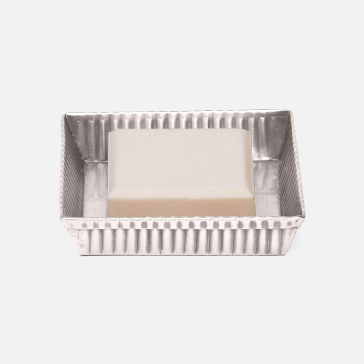 Redon Square Soap Dish Bath Accessories Pigeon & Poodle Shiny Nickel 