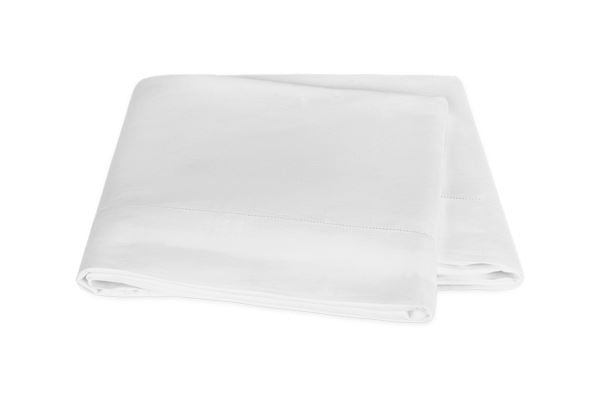 Roman Hemstitch Full/Queen Flat Sheet Bedding Style Matouk White