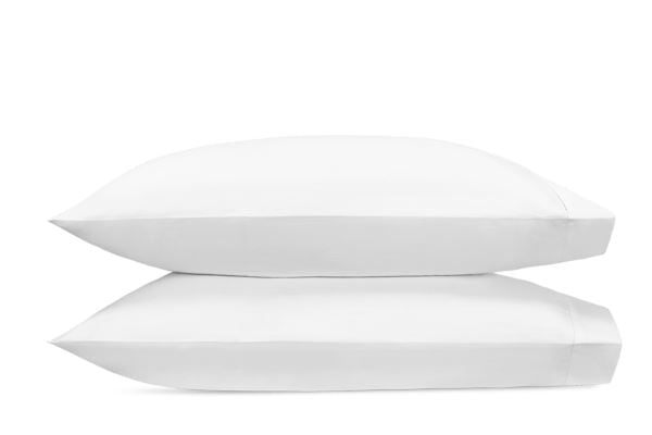 Roman Hemstitch King Pillowcases- Pair Bedding Style Matouk White