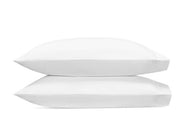 Roman Hemstitch King Pillowcases- Pair Bedding Style Matouk White 