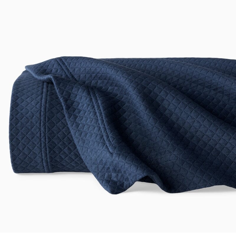 Rombo King Coverlet Bedding Style Sferra Navy 