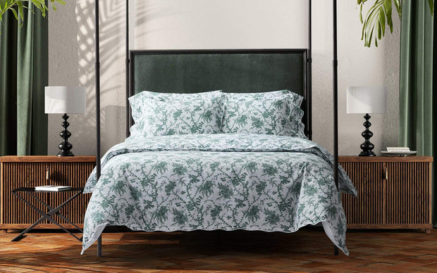 San Cristobal Full/Queen Quilted Coverlet Bedding Style Matouk 