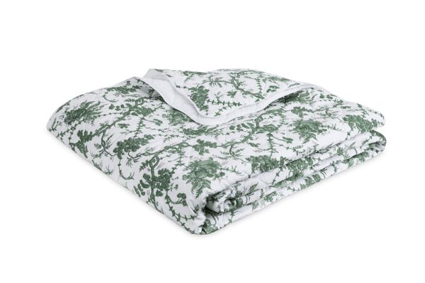 San Cristobal Full/Queen Quilted Coverlet Bedding Style Matouk Green 
